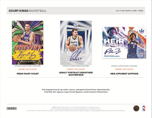 2022-23 Panini Court Kings Basketball Hobby Box