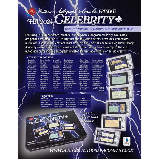 2024 Historic Autographs Celebrity+ Hobby Box