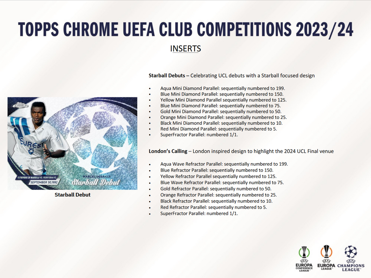 2023-24 Topps UEFA Club Competitions Chrome Soccer Jumbo Box