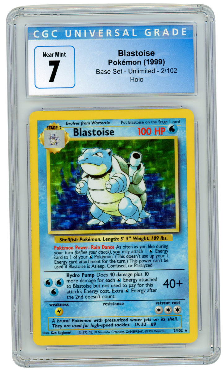 Blastoise Base Set 2/102 Holo 1999 CGC 7 (#9009)